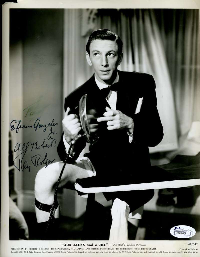 Ray Bolger Jsa Signed 8x10 Photo Authentic Autograph