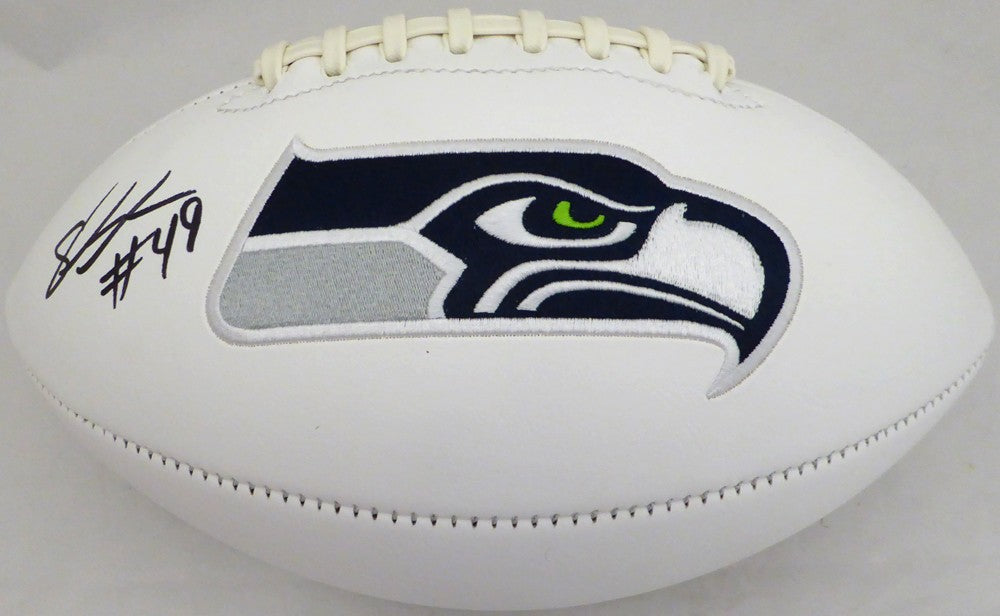 Shaquem Griffin Signed Seattle Seahawks White Logo Football MCS Holo