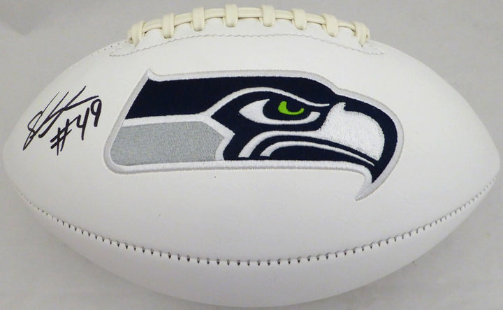 Shaquem Griffin Signed Seattle Seahawks White Logo Football MCS Holo