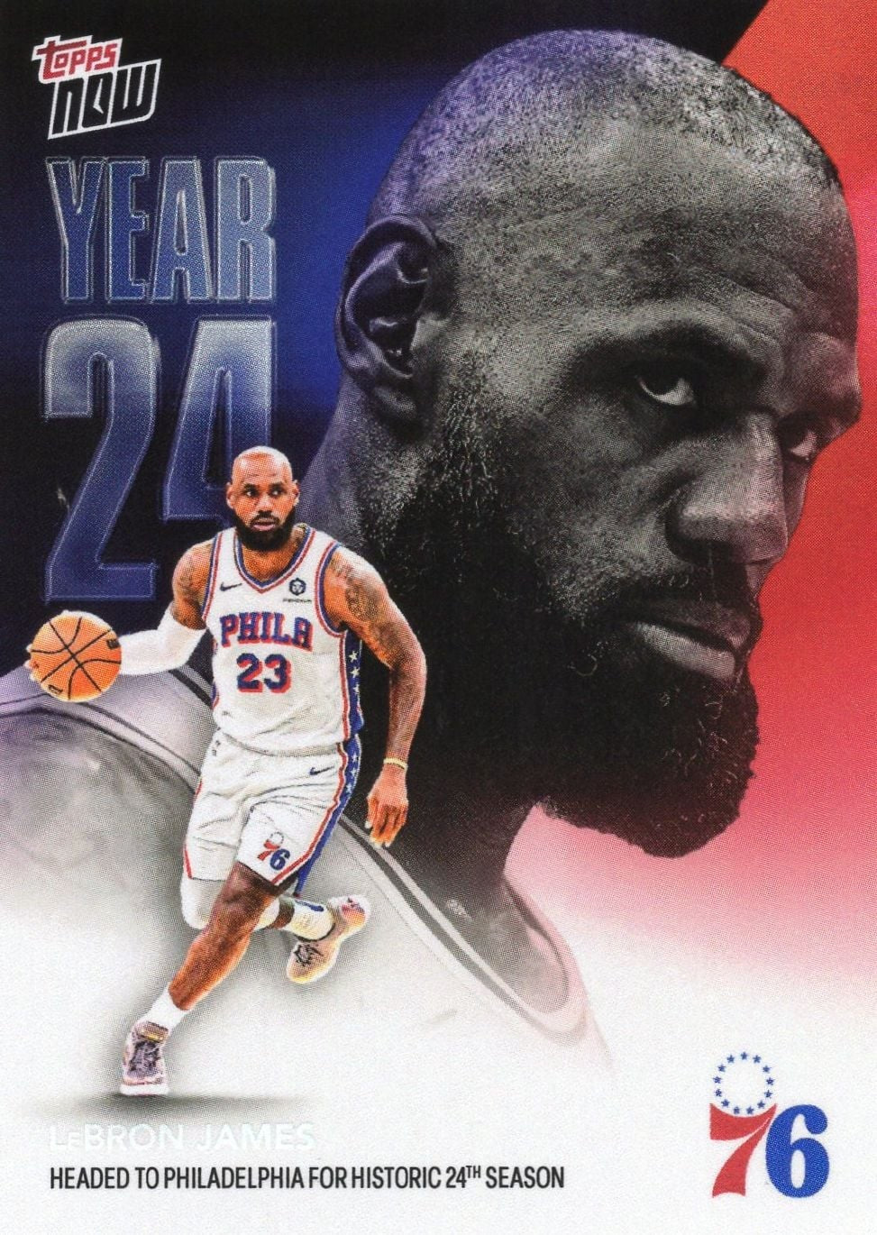 2026 Topps Now LeBron James #OS03 Rainbow Foil Basketball Card