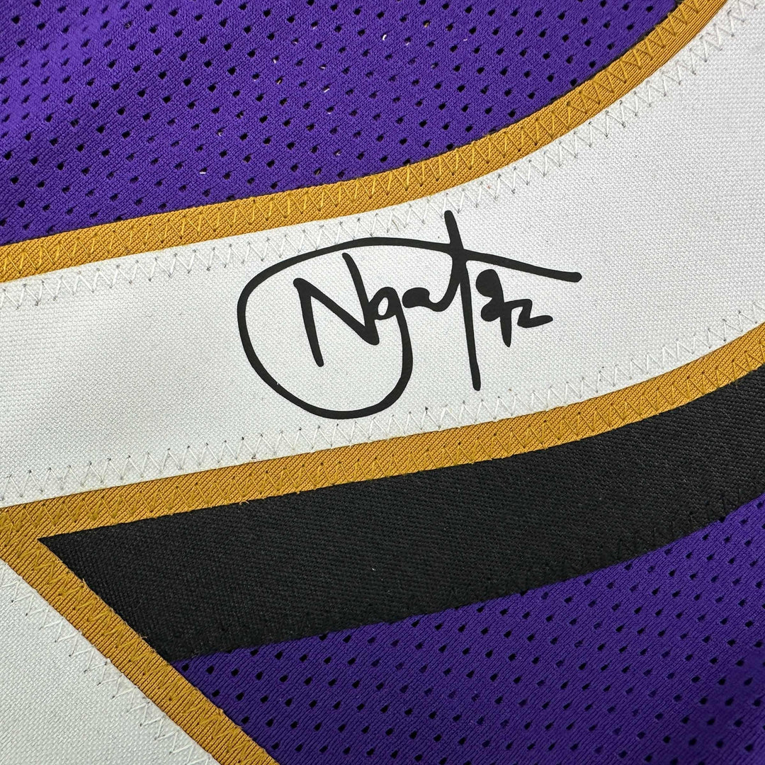 Facsimile Autographed Haloti Ngata Baltimore Purple Reprint Jersey Size Men's XL