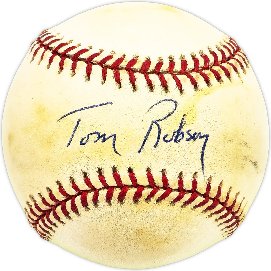 Tom Robson Signed NL Baseball Texas Rangers Beckett #BM17836