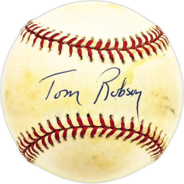 Tom Robson Signed NL Baseball Texas Rangers Beckett #BM17836