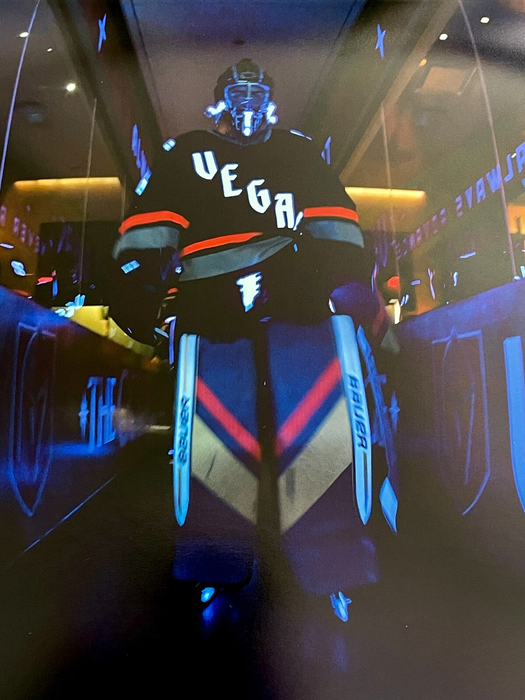 Vegas Golden Knights Retro Glow in the Dark 16x20 Signed Photo #D/25 IGM COA