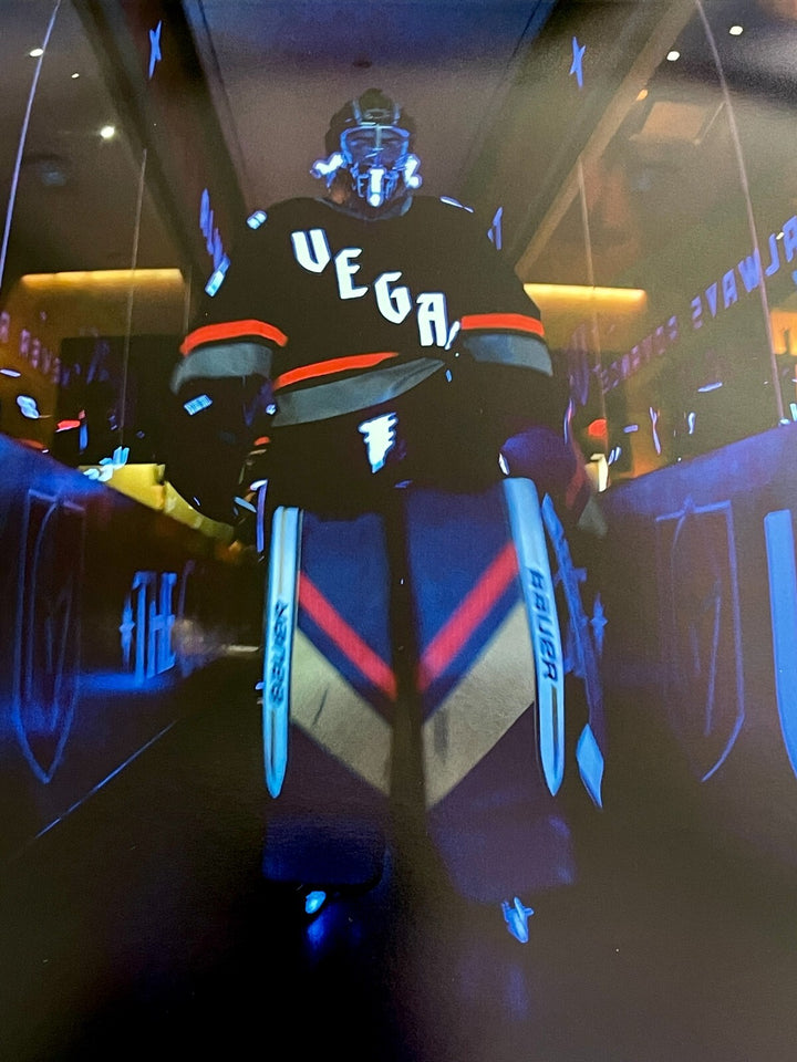 Vegas Golden Knights Retro Glow in the Dark 16x20 Signed Photo #D/25 IGM COA