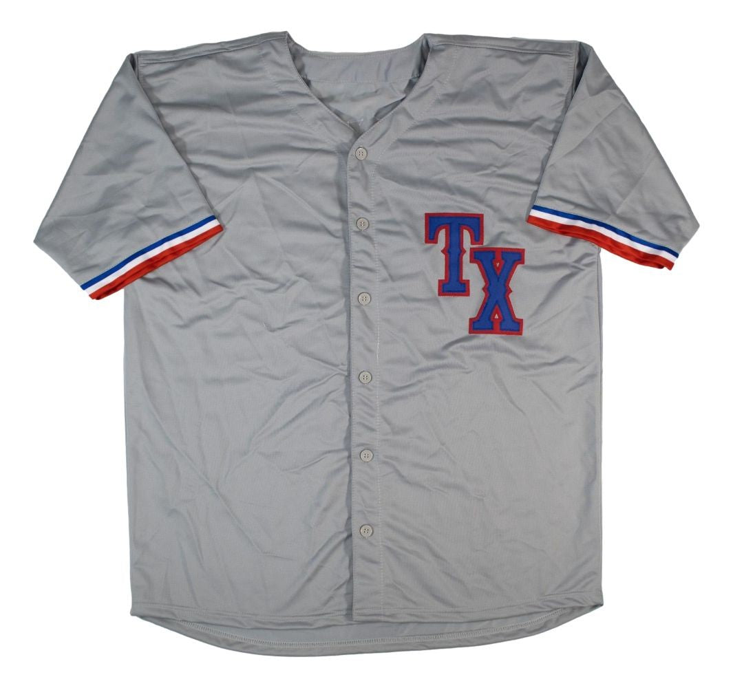 Josh Jung Texas Signed Gray Baseball Jersey BAS