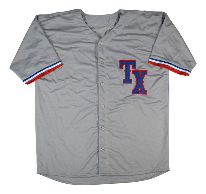 Josh Jung Texas Signed Gray Baseball Jersey BAS