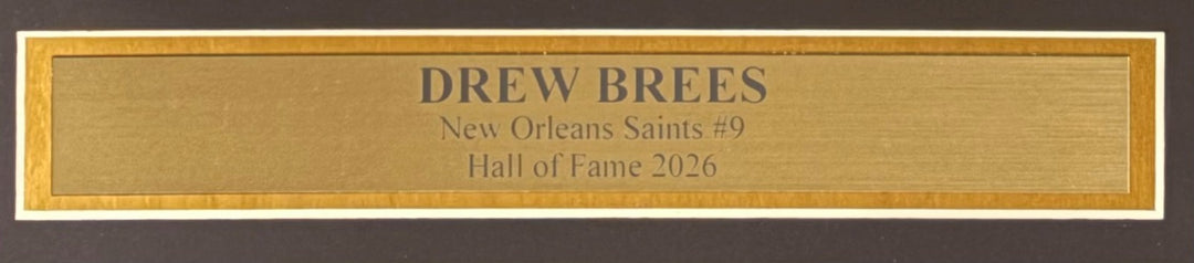 Drew Brees Signed Framed 16x20 New Orleans Saints White Jersey Photo BAS
