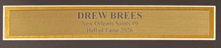 Drew Brees Signed Framed 16x20 New Orleans Saints White Jersey Photo BAS