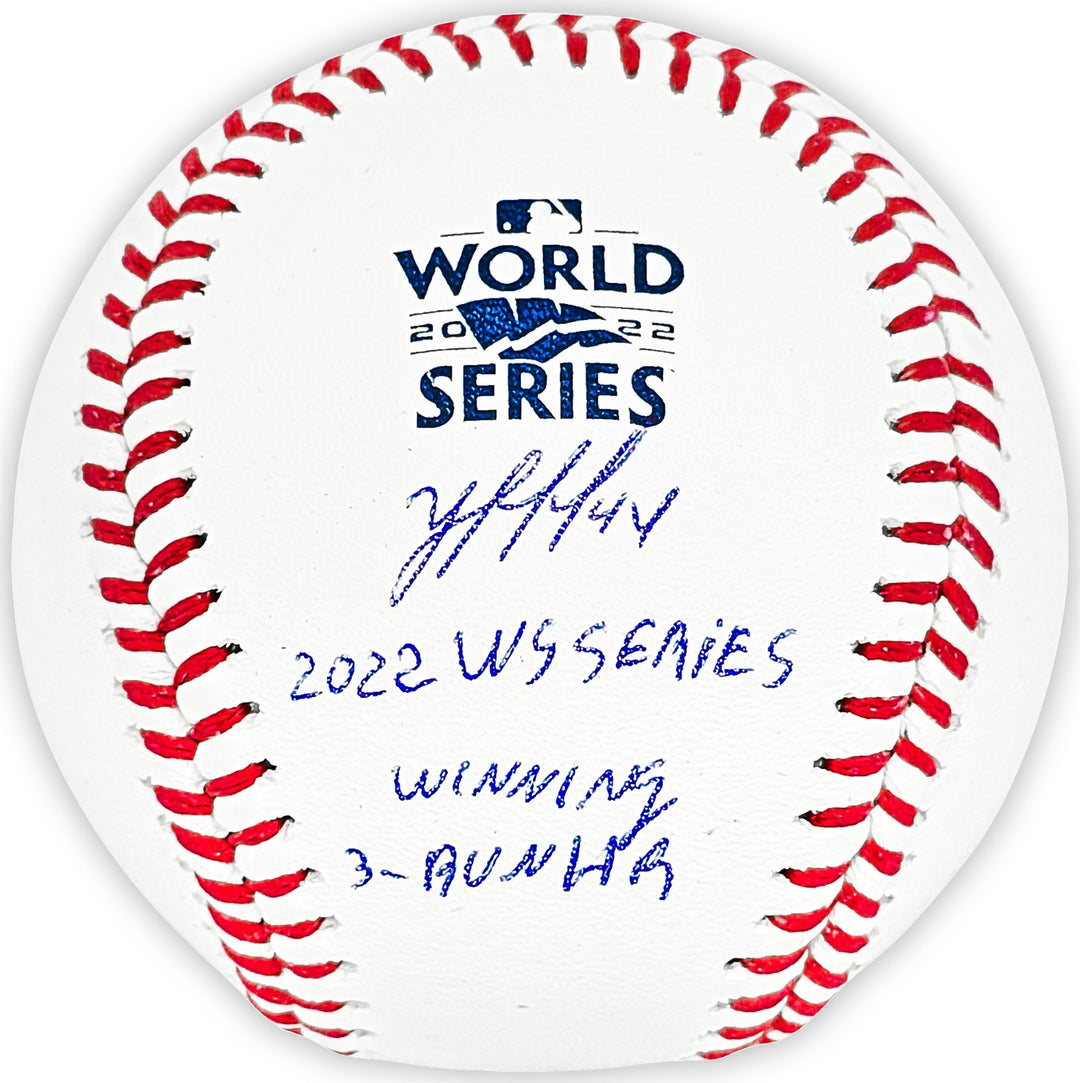 Yordan Alvarez Auto 2022 WS MLB Baseball Astros 2022 WS Winning 3-Run HR Beckett