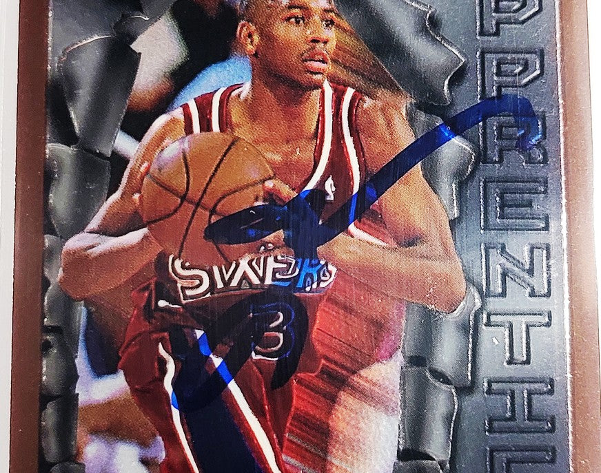 Allen Iverson Signed 1996-97 Topps Finest RC #69 Philadelphia 76ers Auto 10