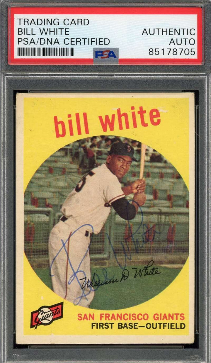 Bill White PSA DNA Signed 1959 Topps Rookie Autograph