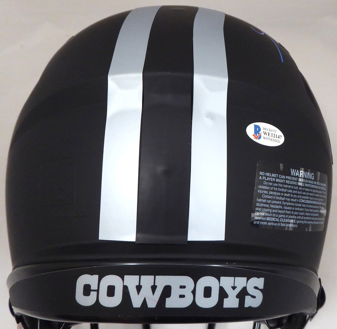 Tony Dorsett Auto Cowboys Eclipse Black Full Size Authentic Speed Helmet Beckett