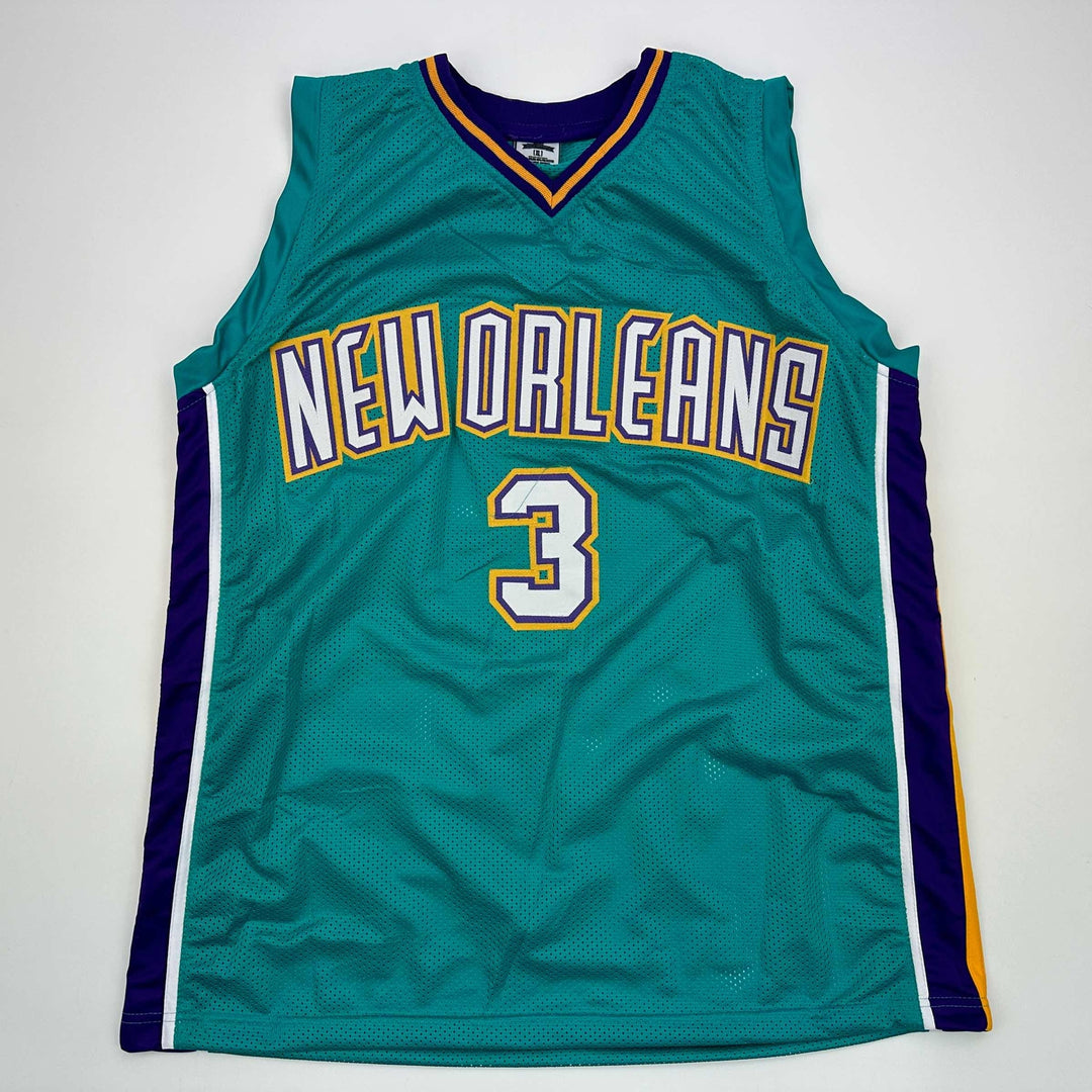 Facsimile Autographed Chris Paul New Orleans Teal Reprint Jersey Size Men's XL