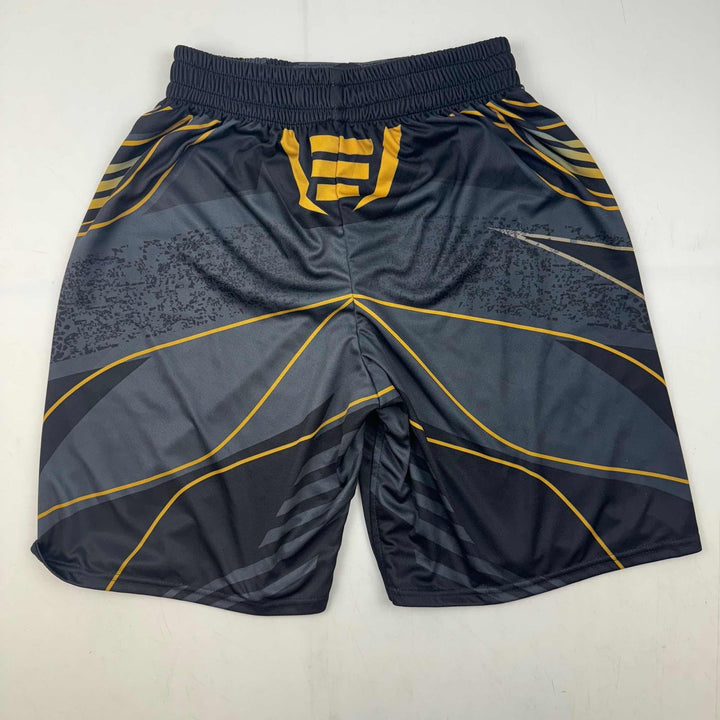 Autographed/Signed Stipe Miocic Black Gold UFC MMA Trunks Shorts BAS COA