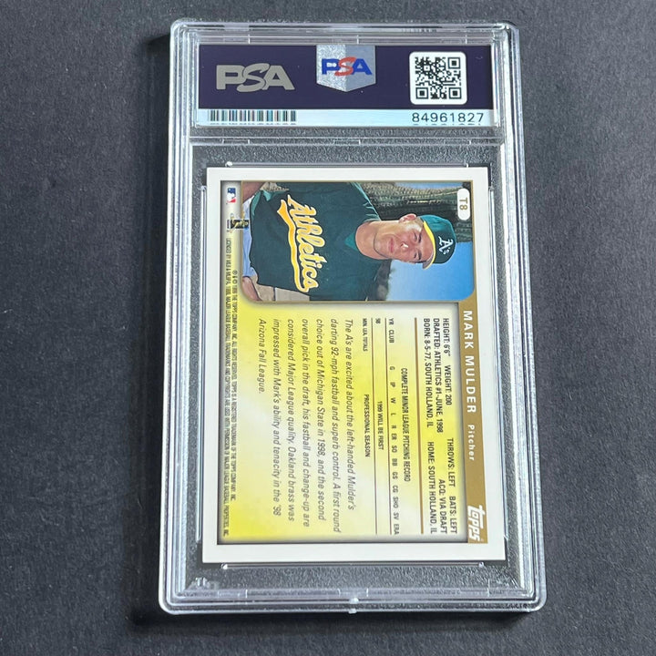 1999 Topps Traded #T8 Mark Mulder Signed Card PSA Slabbed Auto 10 A's