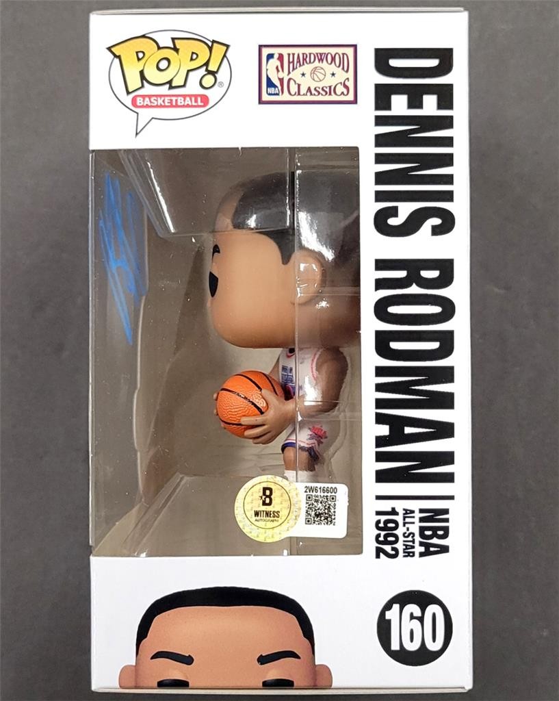 Dennis Rodman signed Pistons 1992 NBA All-Star Funko Pop! auto 160 ~ Beckett BAS