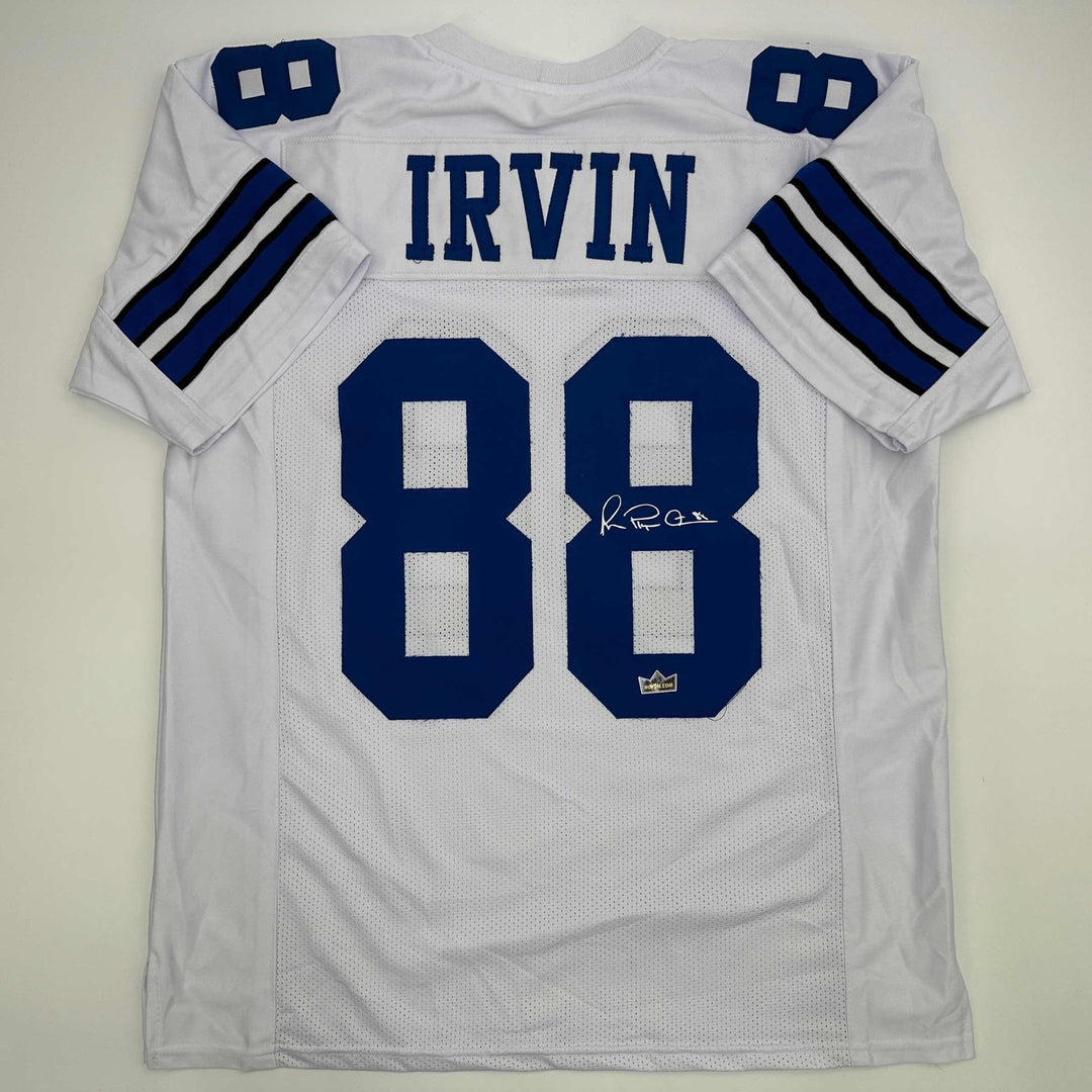 Facsimile Autographed Michael Irvin Dallas White Reprint Jersey Size Men's XL
