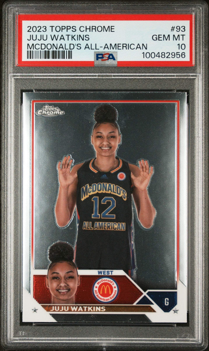 Graded 2023 Topps Chrome JuJu Watkins #93 All American RC Basketball Card PSA 10
