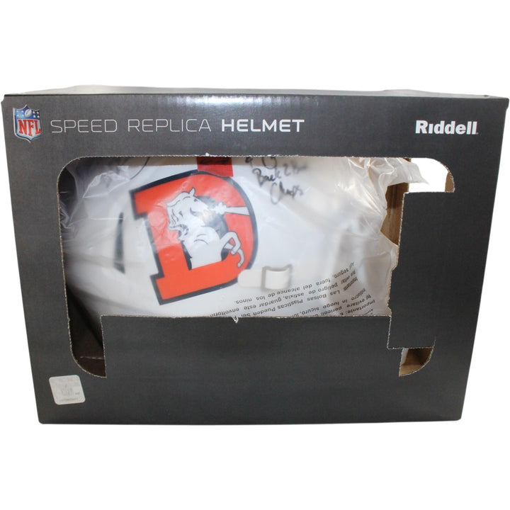 Ed McCaffrey Rod Smith Signed Denver Broncos F/S Alt 23 Helmet Beckett 56362