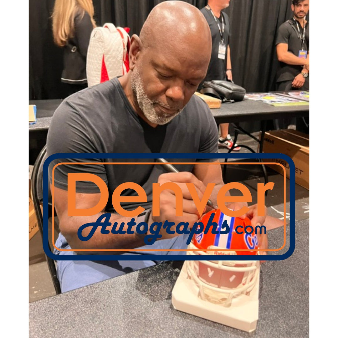 Emmitt Smith Autographed/Signed Florida Gators Mini Helmet Beckett Witness 58225