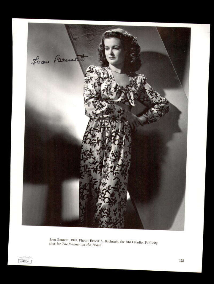 Joan Bennett JSA Coa Signed 8x10 Photograph Autograph