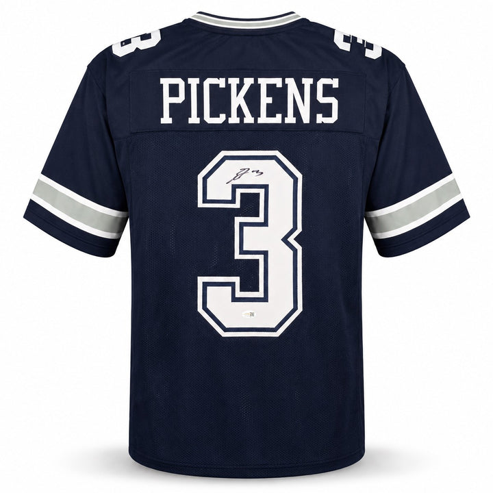 Dallas Cowboys George Pickens Autographed Blue Jersey JSA Witness