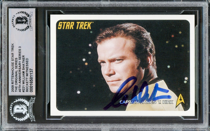 William Shatner Auto 2009 Rittenhouse Card 221 Star Trek 40 Anniversary Beckett