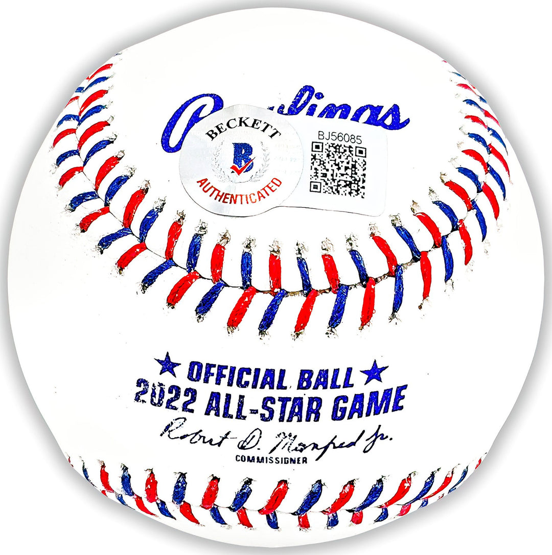 Mookie Betts Auto Official 2022 All Star Game Logo MLB Baseball Dodgers Beckett