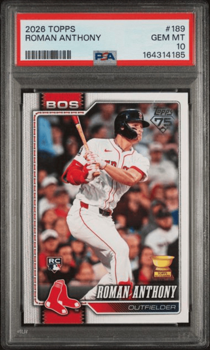 Graded 2026 Topps Roman Anthony #189 Rookie Baseball Card PSA 10 Gem Mint