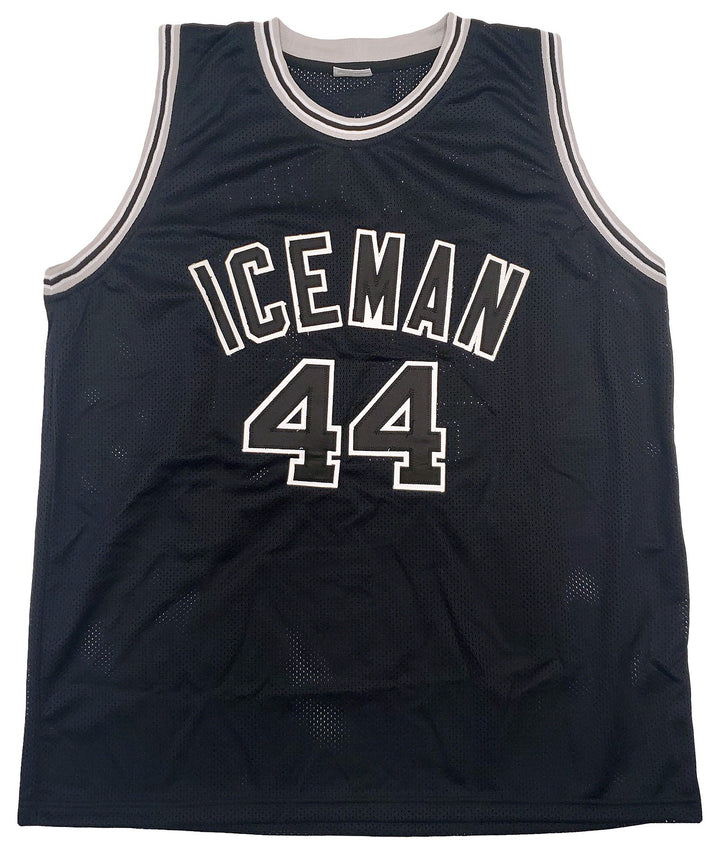 San Antonio Spurs George Gervin Autographed Signed Black Jersey JSA