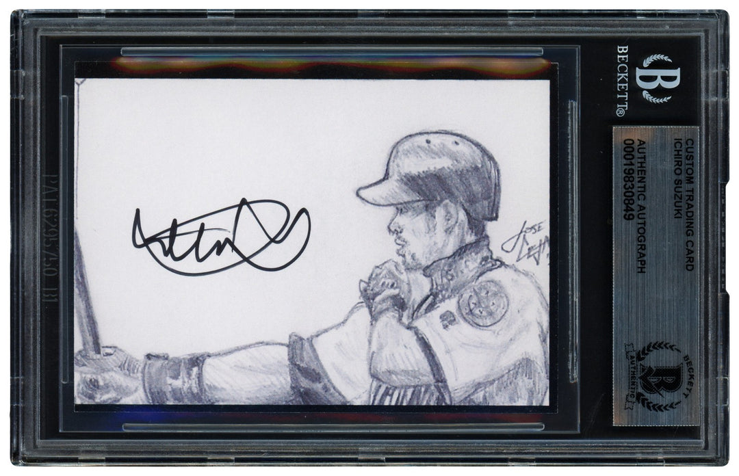 Ichiro Suzuki Signed 2025 HOF Card Mariners Artist Jose Ceja #/51 Beckett