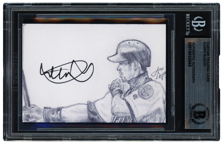 Ichiro Suzuki Signed 2025 HOF Card Mariners Artist Jose Ceja #/51 Beckett