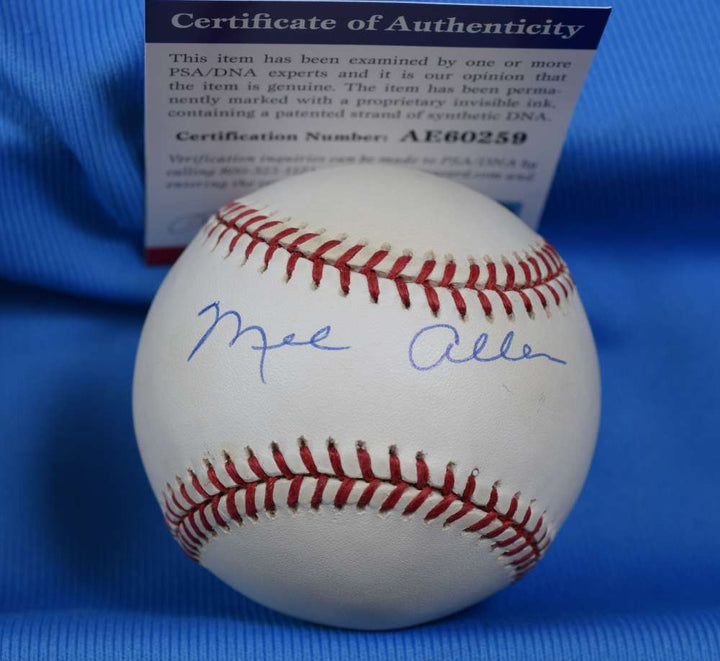 Mel Allen Psa Dna Coa Autograph American League Oal Hand Signed Baseball
