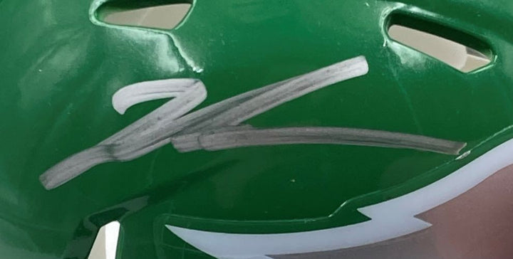Jalen Carter Signed Eagles Kelly Green Mini Helmet BAS w/ Super Bowl 59 LIX Case
