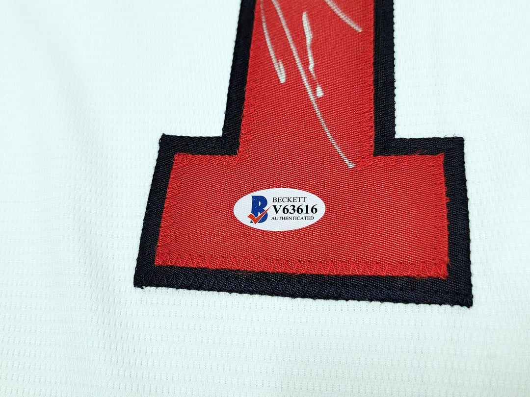 Atlanta Braves Ronald Acuna Jr. Signed White Nike Jersey Size Large Beckett