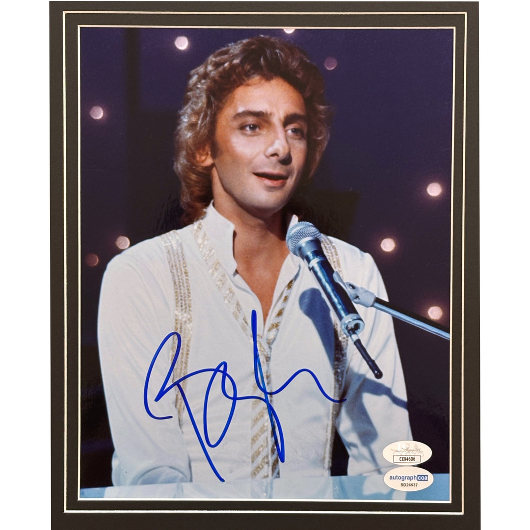 Barry Manilow Autographed 8x10 Photo JSA Framed Music Singer Signed