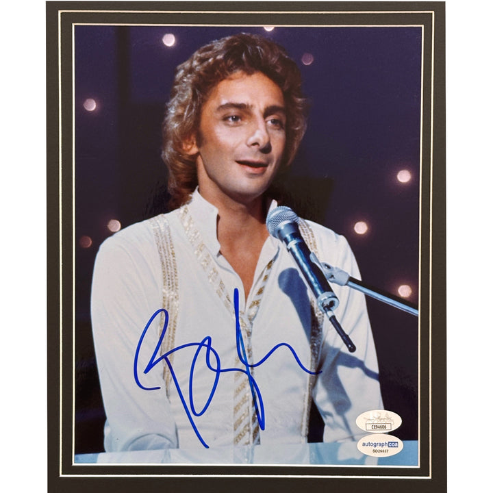 Barry Manilow Autographed 8x10 Photo JSA Framed Music Singer Signed