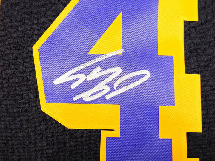 Lakers Shaquille O'Neal Auto Black Auth Mitchell Ness 1996-97 Swingman Jersey XL