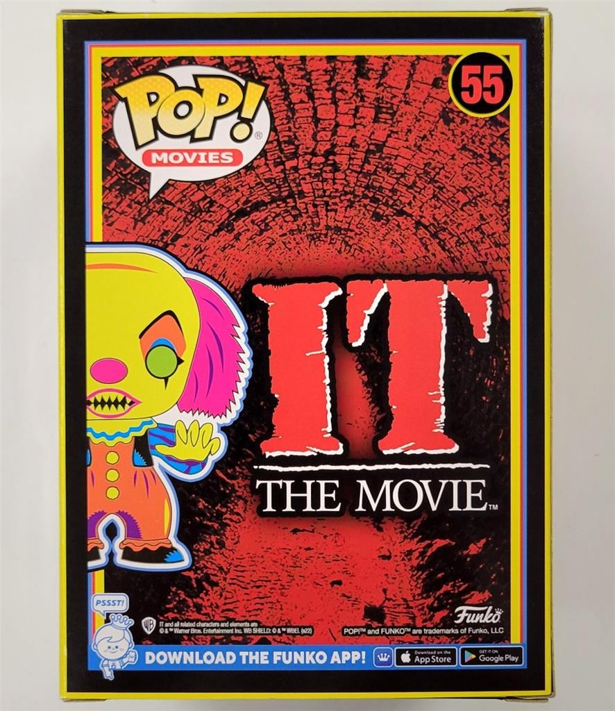 Tim Curry signed Pennywise IT Blacklight Funko Pop! 55 autograph ~ JSA