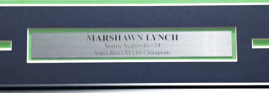 Marshawn Lynch Autographed Framed 11x14 Photo Seattle Seahawks ML Holo #14676