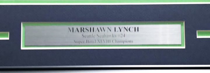 Marshawn Lynch Autographed Framed 11x14 Photo Seattle Seahawks ML Holo #14676
