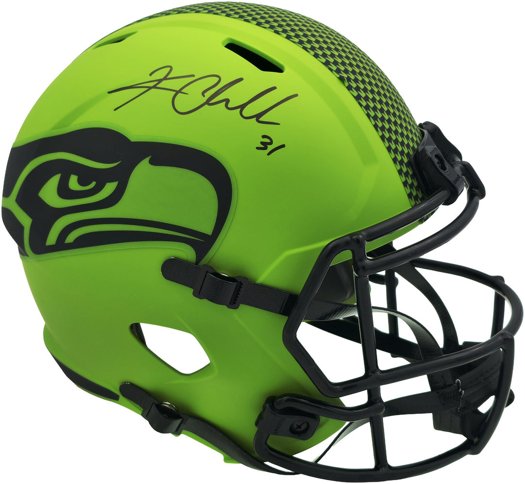 Kam Chancellor Auto Seahawks Rave Green Full Size Speed Replica Helmet Beckett
