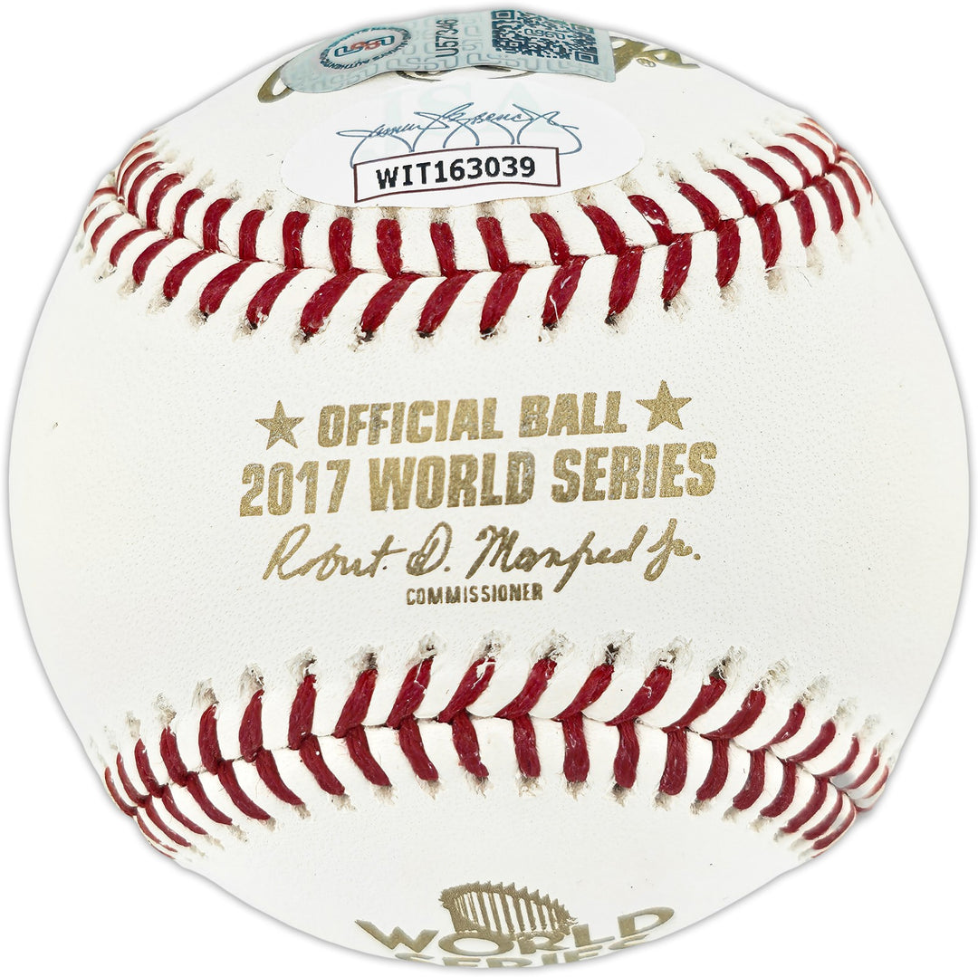 Charlie Morton Auto Official 2017 WS Logo Baseball Astros "2017 WS Winner" JSA
