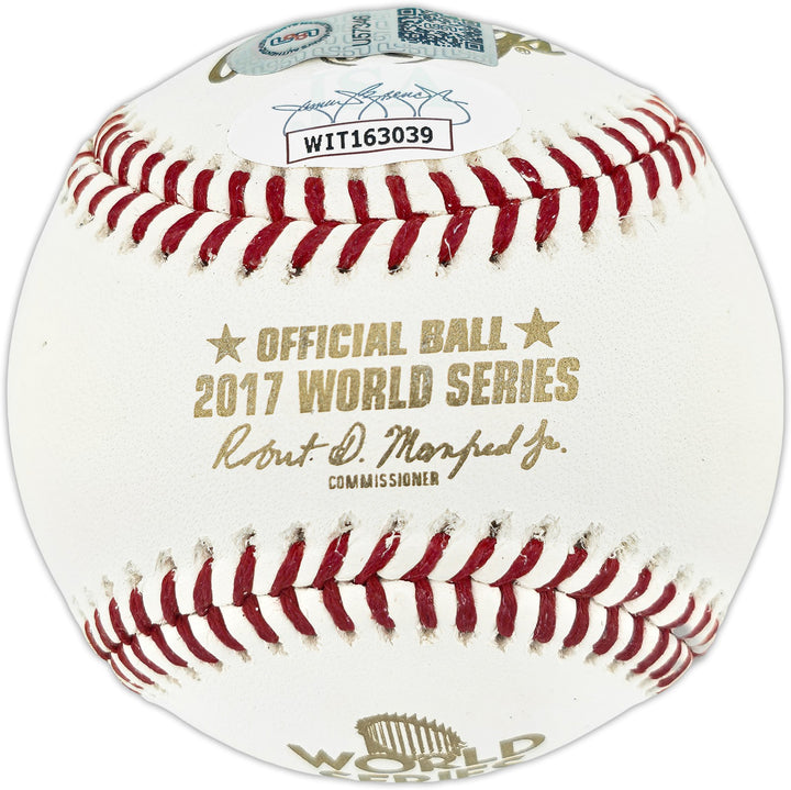 Charlie Morton Auto Official 2017 WS Logo Baseball Astros "2017 WS Winner" JSA