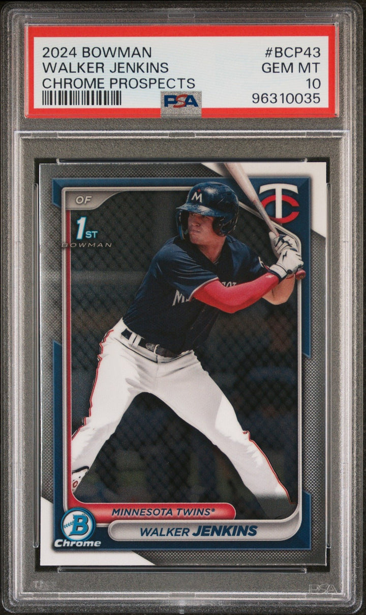 Graded 2024 Bowman Walker Jenkins #BCP43 Chrome Prospects Card PSA 10