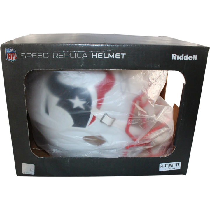 Andre Johnson Autographed Houston Texans F/S Flat White Helmet Beckett W 55466