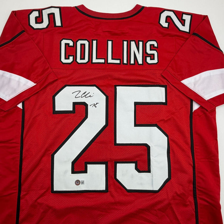 Autographed/Signed Zaven Collins Arizona Red Football Jersey Beckett COA