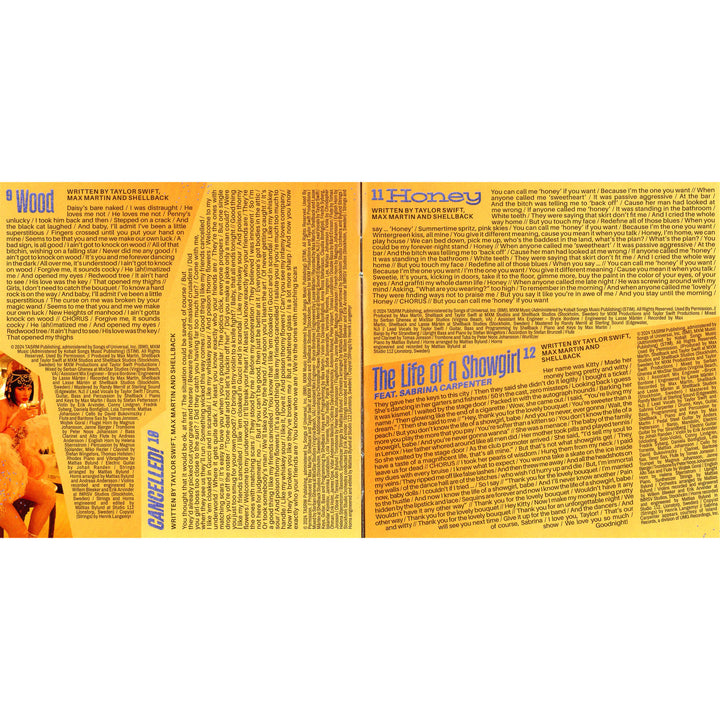 LONG SIGNATURE Taylor Swift Signed The Life Of A Showgirl CD JSA COA Autograph C