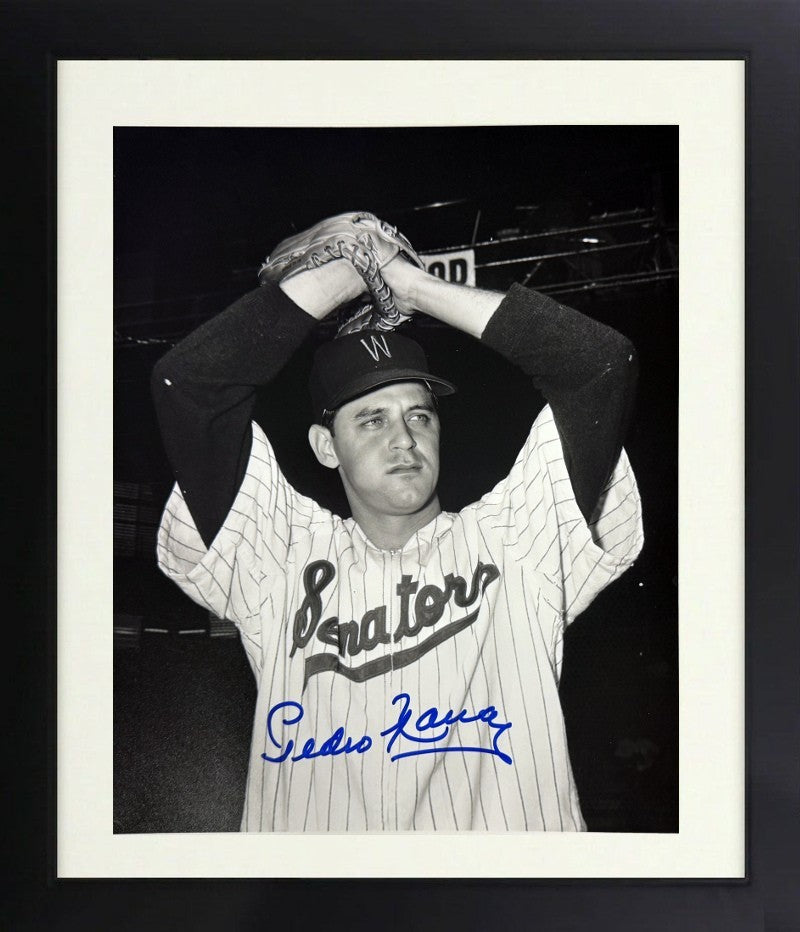 Pedro Ramos signed Washington Senators B&W 8x10 Photo Framed - COA (All-Star)